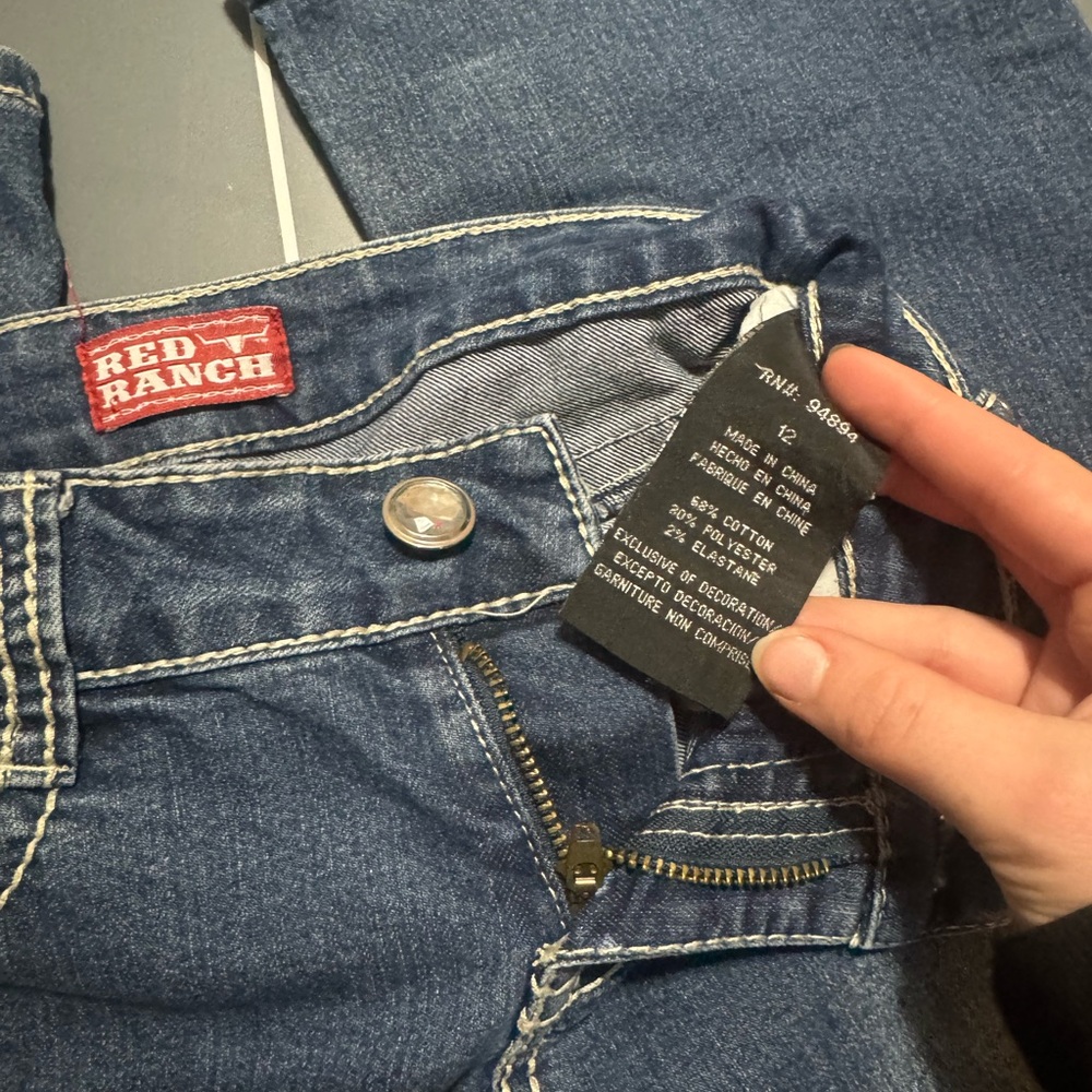 Red Ranch Bootcut Jeans - Picture 8 of 8